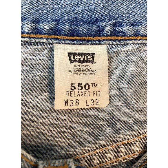 Men's Levi’s 550 Relaxed Jeans * Size 38x32 * Blue * Denim * VGC - Picture 6 of 9